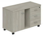 Тумба опорная (мобильная) с 3 ящиками Wing WN.203.OL.R Дуб светлый_3