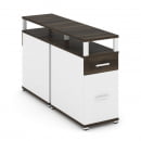 Тумба двухсторонняя опорная приставная с ящиком CONCEPT CN.DTGO-006 B/W Дуб Мали Белый бриллиант Белый_5