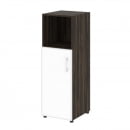 Шкаф узкий Ялта LT.SU-2.2 R (L) white Дуб Мали/Стекло White 400*450*1195_60