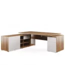 Стол рабочий на креденции и тумбе левый ZIO28511031 Орех_9