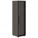 Шкаф-колонка со стеклянной дверью в металлической раме (правый) VELION VMCS 40.2 R Дуб Сильвер_32