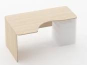 Стол угловой под встроенную тумбу Glassy 1.141.16Л Туя_28