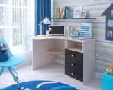 Угловой письменный стол Кадет Бодего темный-оранжевый_0