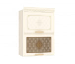 Шкаф-витрина кухонный (с системой плавного закрывания) Милана 23.08.1 Сосна Астрид/Ваниль_15