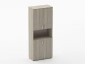 Шкаф высокий закрытый с нишей Glassy 6.19.111 Венге_18