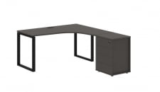 Стол эргономичный с тумбой правый EDIS EQCET 1518 R Мокко Черный_16