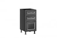 Тумба кухонная 400 с 3 ящиками ЛЮКС (4) Италия ЛД 275.886.000 Черный Дуб темный_15