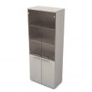 Шкаф высокий со стеклом GLOSS LINE 9НШ.005.12 Белый Премиум_1