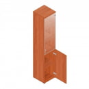 Шкаф для документов узкий с прозрачными стеклами Р.П-2СБ вишня Оксфорд_3