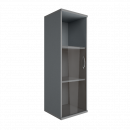 Шкаф средний узкий левый Riva А.СУ-2.2 Л Клен/Металлик_36