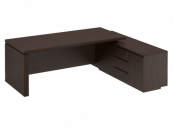 Стол руководителя на опорной тумбе MARK МК 138 левый Дуб валенсия_5