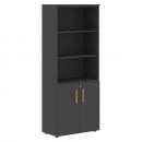 Шкаф с 1 комплектом глухих малых дверей Forta FHC 80.5(Z) Черный графит_13