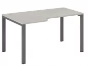 Стол эргономичный левый на металлоопорах New Line NLN36322624 Дуб шамони светлый_23