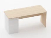 Стол прямой под встроенную тумбу Glassy 1.101.16Л Дуб молочный_8