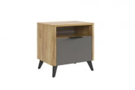 Тумба прикроватная Адам MSA-01 дуб крафт золотой/белое дерево_0