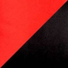 Экокожа комбинированный красный/черный