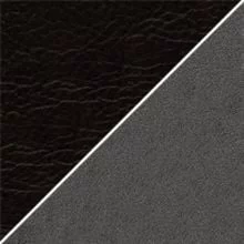 Иск. кожа черная / Серая ткань