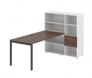Рабочая станция ЕДИС ЕУРСТ 1217 Дуб Денвер темный Мокко Белый / EDIS EURST