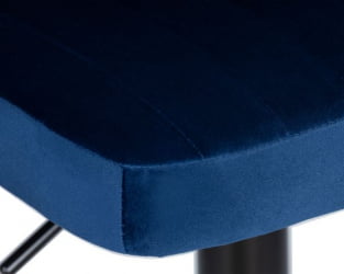 Стул барный DOBRIN CHARLY BLACK (синий велюр (MJ9-117)) 2 шт