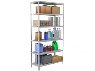 Стеллаж металлический МС Стандэрт 220/100кс40/6 / MS Standart 220/100x40/6