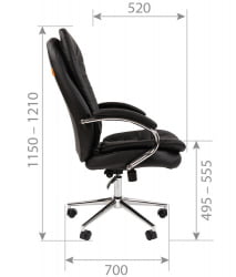 Кресло руководителя CHAIRMAN 795 кожа Коричневый Bruno