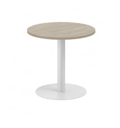 Стол переговорный круглый Sigma SG.277.OD.GR Дуб темный Серебряный металлик