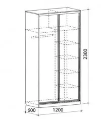 Шкаф-купе Рио-5 Дуб сонома