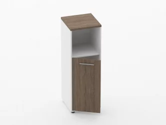 Шкаф 2 узкий закрытый с нишей Deka 10.12.11Л Дуб Верцаска/Белый