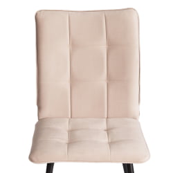 Металлический стул Bari LT, велюр, бежевый/черный, 7, 41х55х89 см