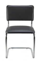 Стул Сильвия 02S Черный/Металл Хром гальв.