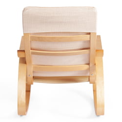 Кресло-качалка mod. AX3005 дерево береза, ткань: полиэстер/хлопок, 61х94,5х104 см, дерево: дуб #3, ткань бежевая 1501-4