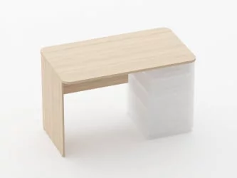 Стол прямой под встроенную тумбу Glassy 1.101.12Пр Туя