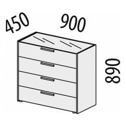 Комод Монако 903.18 Дуб Вотан / Белый шпон / Альпийский белый