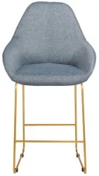 Стул полубарный Kent Грей/Линк Золото