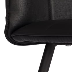 Металлический стул Bari LT, экокожа, черная, 41х55х89 см