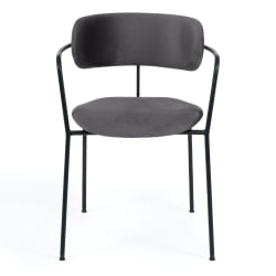 Стул VAN HALLEN (mod. 2433S) ткань/металл, 54,5х53,5/76 см, высота до сиденья 46 см, серый/черный