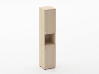 Шкаф высокий закрытый с нишей Glassy 6.19.11Пр Орех