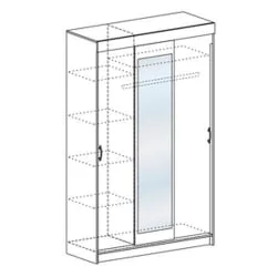 Шкаф в прихожую Басса ШКК 551 (венге,дуб белфорд)