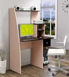 Компьютерный стол с ящиками компьютерный №10 Дуб молочный/Венге