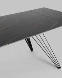 Обеденный стол раскладной Пандора 160-240 Черный мрамор