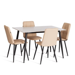 Металлический стул Asti TREND, экокожа, бежевая, 47х54х86 см