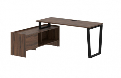 Стол с тумбой EDIS EVCT 17614 Дуб Денвер темный Черный