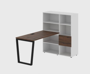 Рабочая станция EDIS EVRST 1113 Дуб Денвер темный Черный Белый