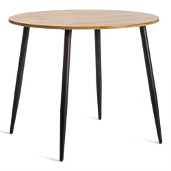 Круглый стол URANUS ЛДСП/металл, 90x90x77 см, Дуб вотан/Черный