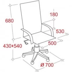 Кресло руководителя EChair CS-698Е 180438 Черное