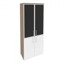 Шкаф высокий широкий ONIX O.ST-1.2R black Дуб Аризона/Белый