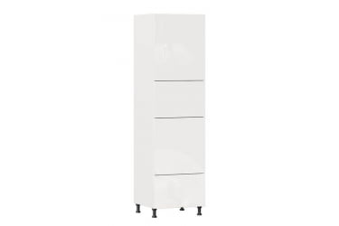 Шкаф для посуды 600 с 4 дверями Шервуд ЛД 281.470.000.156 Белый Белый глянец