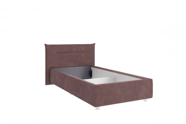 Кровать 0.9 Альба КМ0.9-16 пудра (велюр)