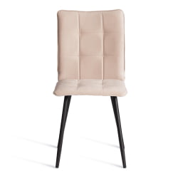 Металлический стул Bari LT, велюр, бежевый/черный, 7, 41х55х89 см