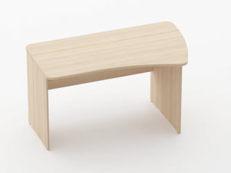 Стол эргономичный Glassy 1.12.14Пр Дуб молочный